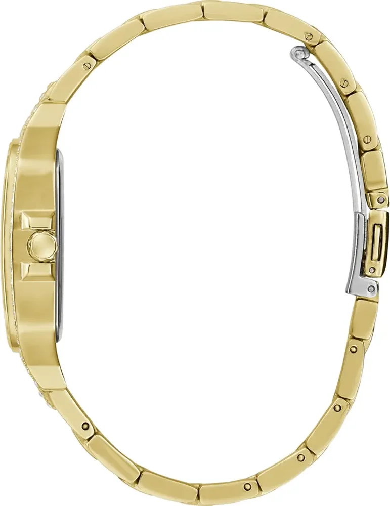 Montre Femme Guess Deco GW0472L2 - Boîtier et bracelet acier doré, cadran multifonction à strass vue 2