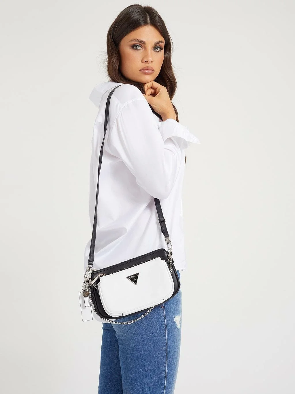 Set de deux mini-sacs à main Guess Arie noir et blanc - Réf. HWGY78 85700 vue 6