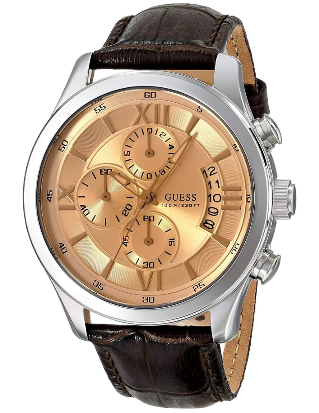 Montre Homme Guess Iconic W0192G1 Bracelet Cuir Marron