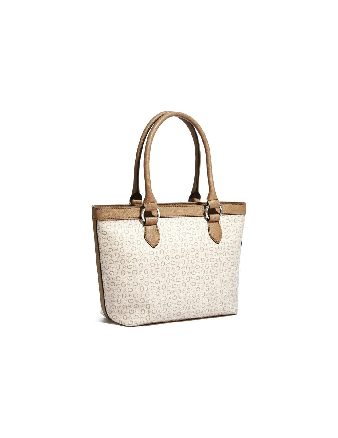 Sac porté épaule Guess Aislin coloris beige avec imprimé G vue 2