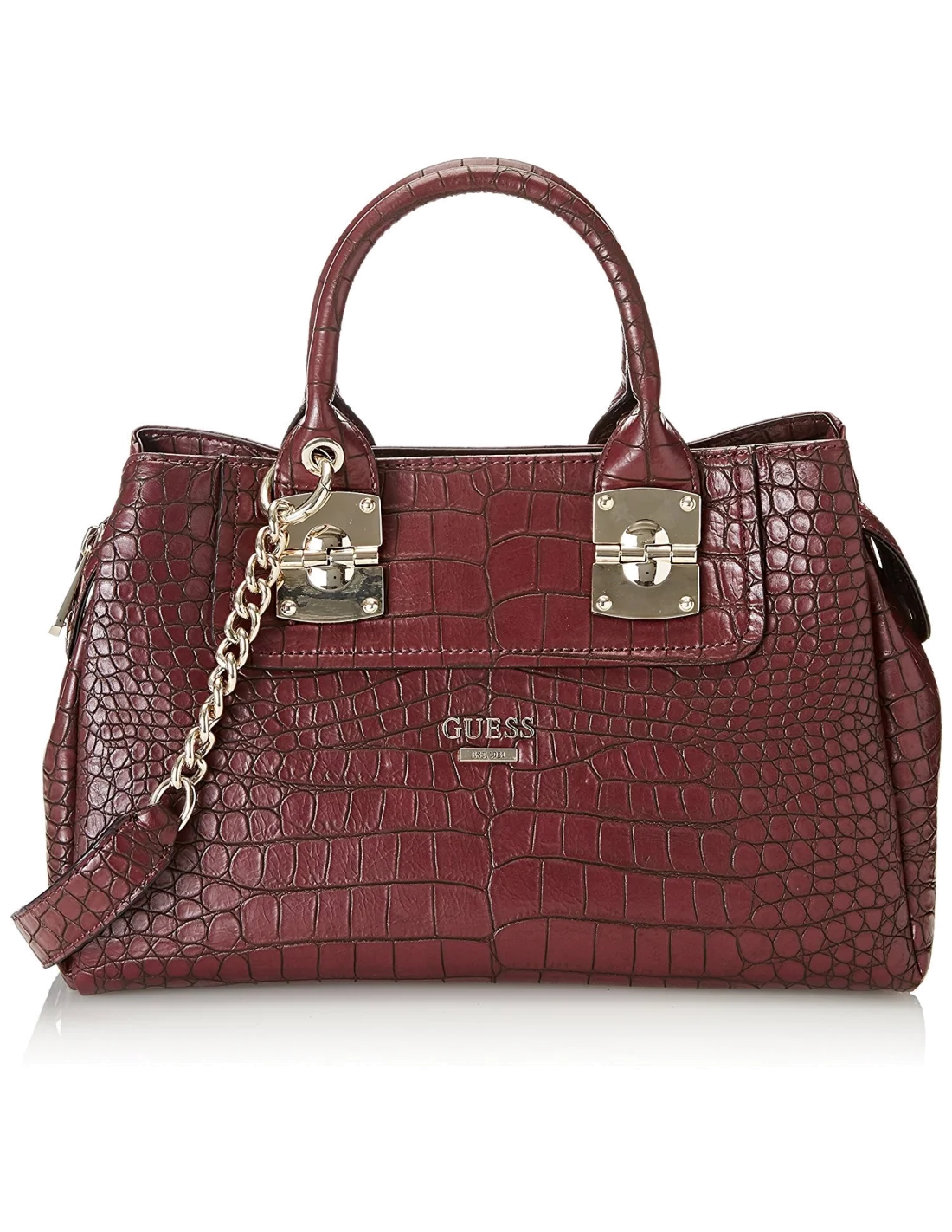GUESS Frankee Croco Girlfriend Satchel