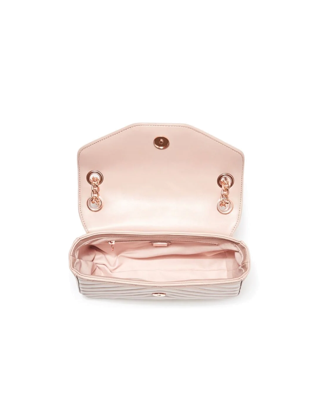 Sac à main bandouilère Guess Elane noeux rose pale vue 3