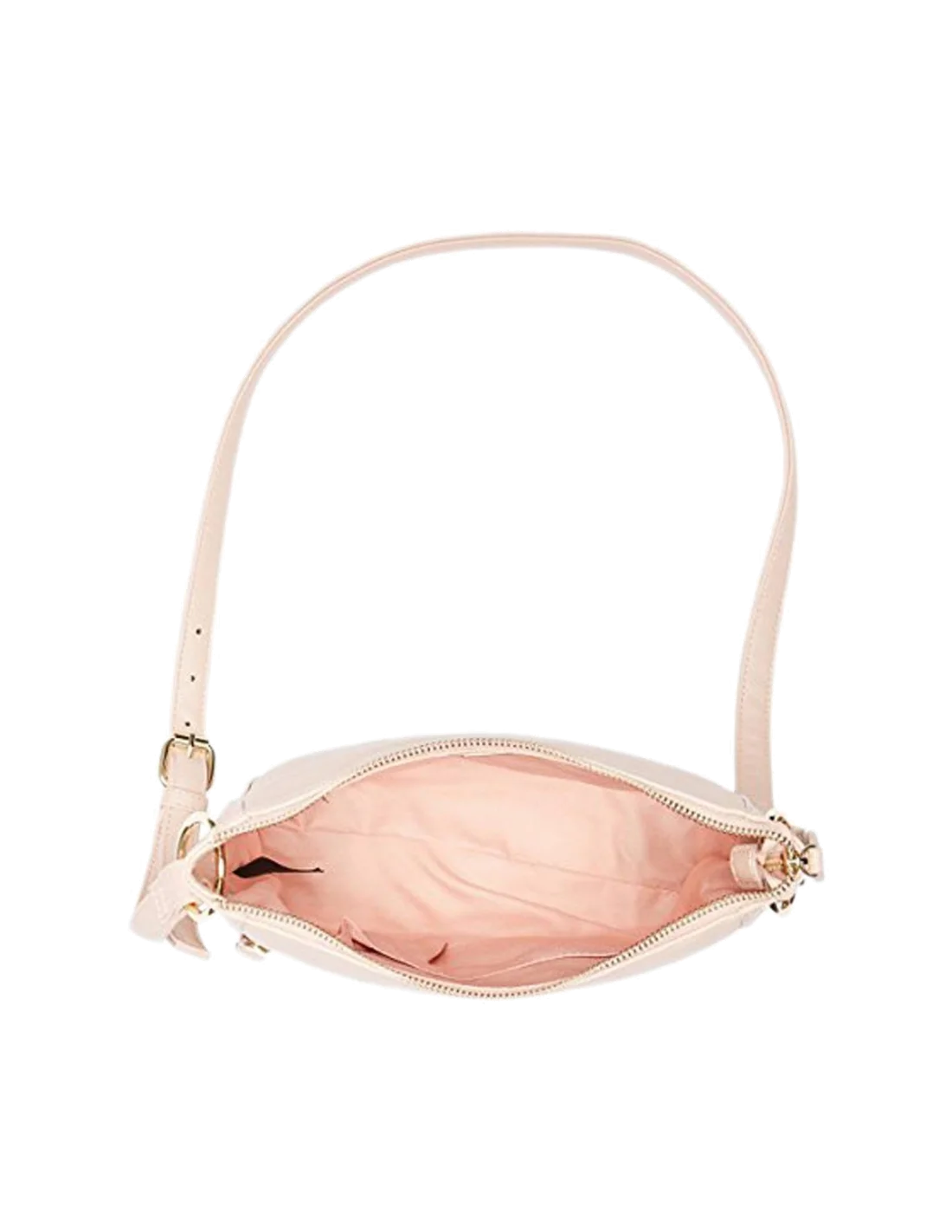 Sac bandoulière pochette Guess Flynn Pebbled rose pale vue 2
