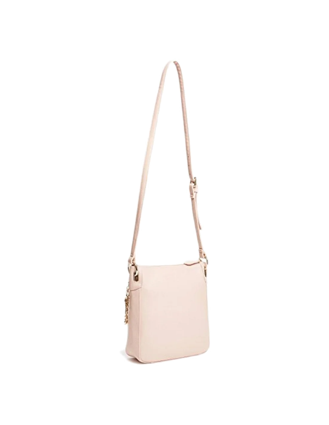 Sac bandoulière pochette Guess Flynn Pebbled rose pale vue 3