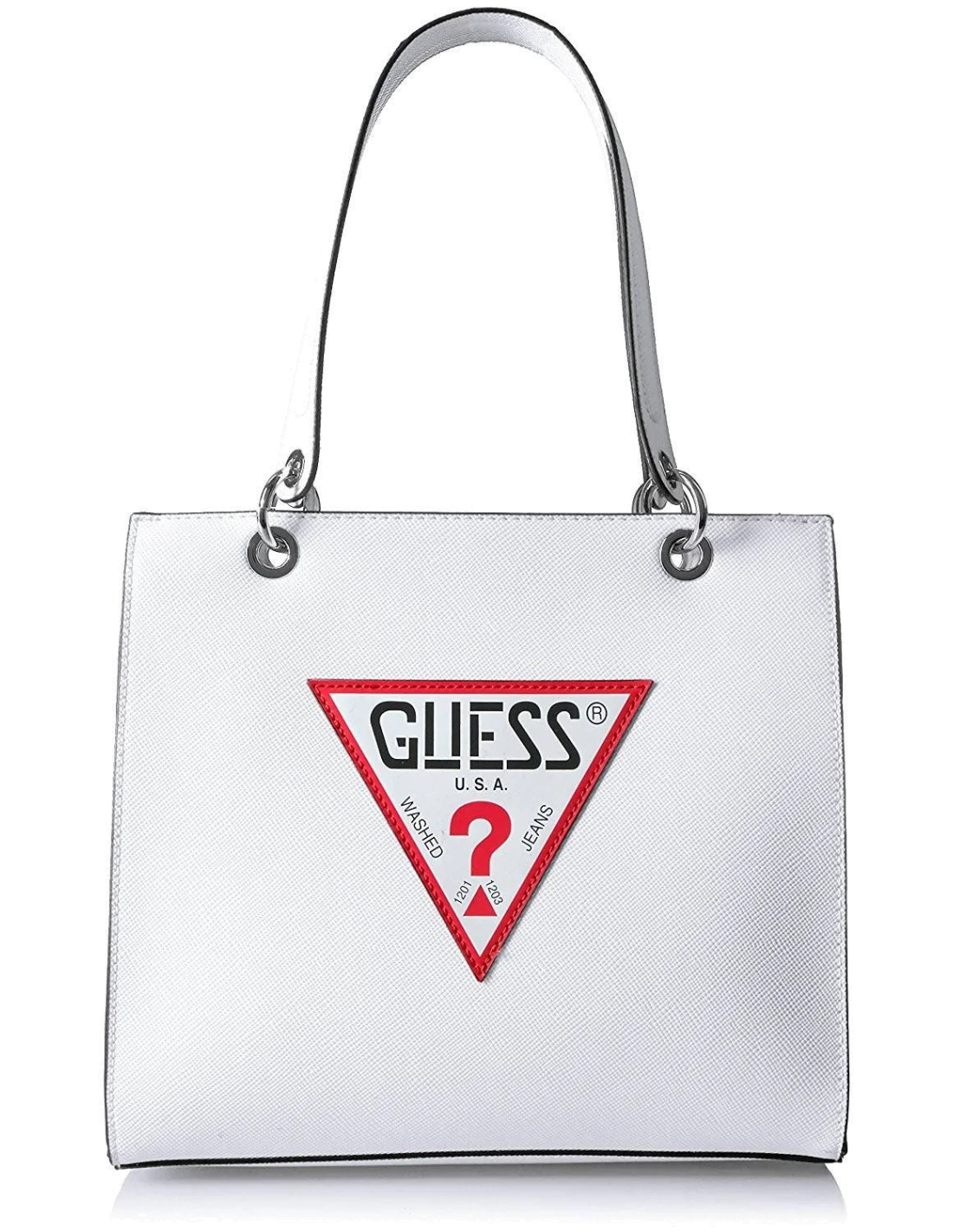 Sac à Main Guess Varsity Pop Shopper Blanc