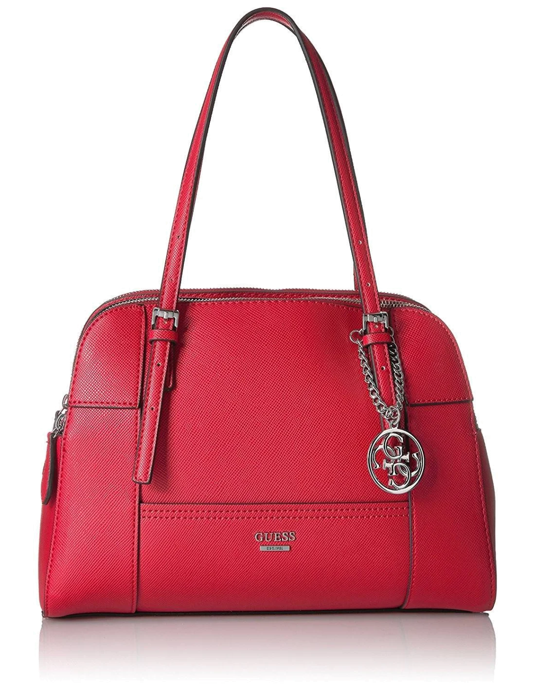 Sac à Main Guess Huntley Saffiano Cali Rouge