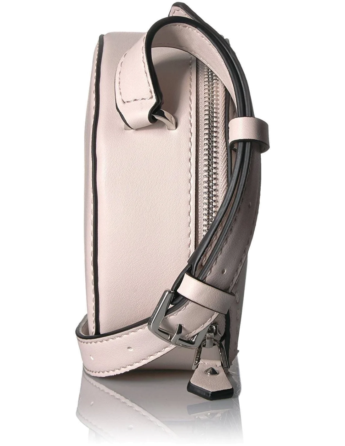 Sac Bandoulière Guess Sawyer Mini Round About Rose Pâle vue 3