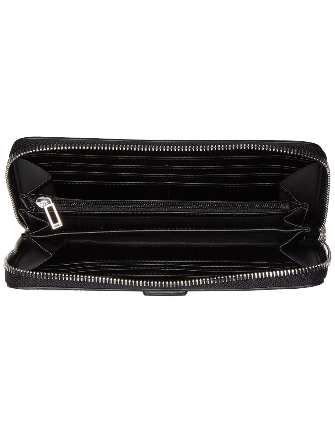 Portefeuille Guess Britta Checker Blanc Noir vue 4