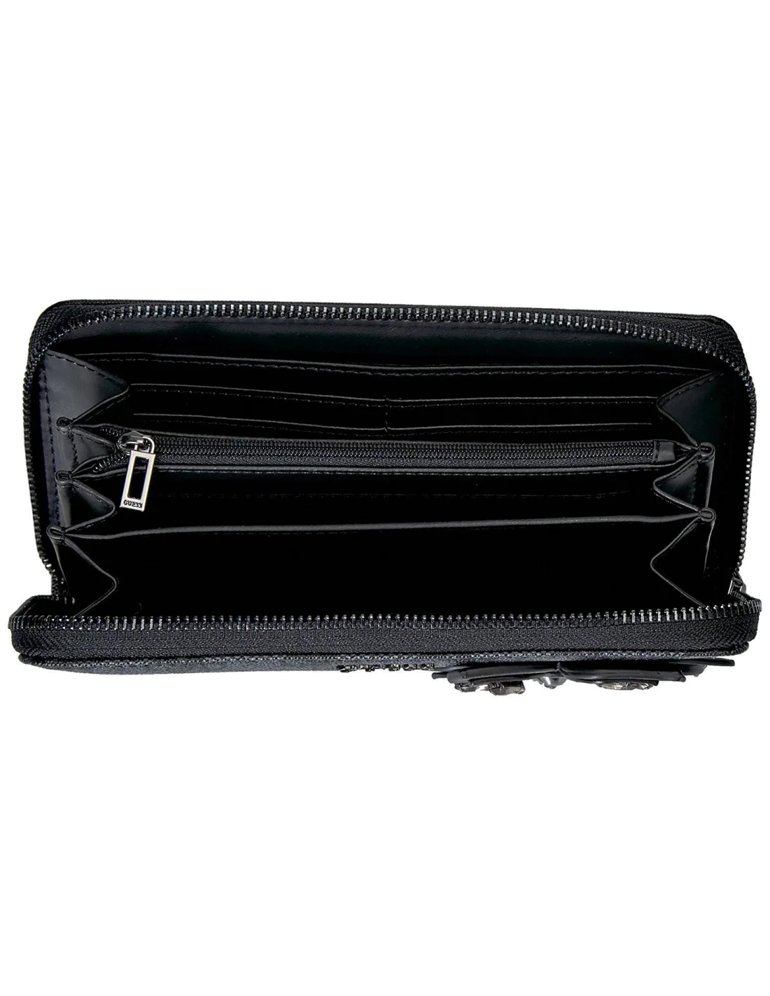 Portefeuille Guess Sibyl Monogram Noir vue 4