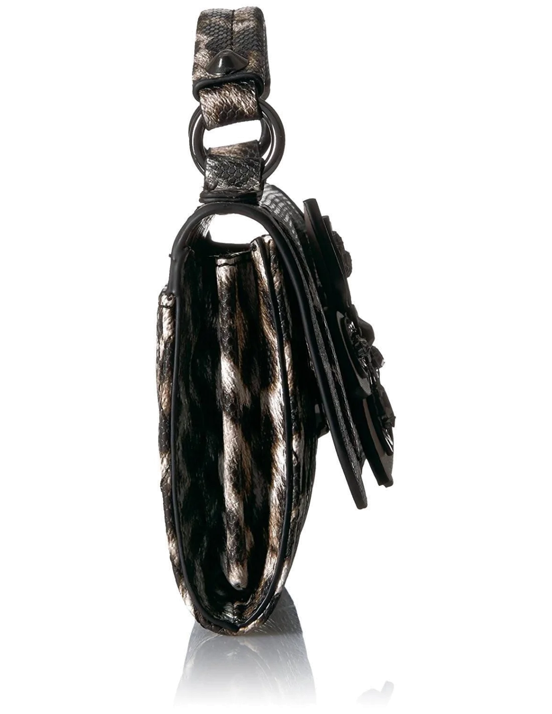 Sac bandoulière Guess Sibyl Leopard Noir vue 3