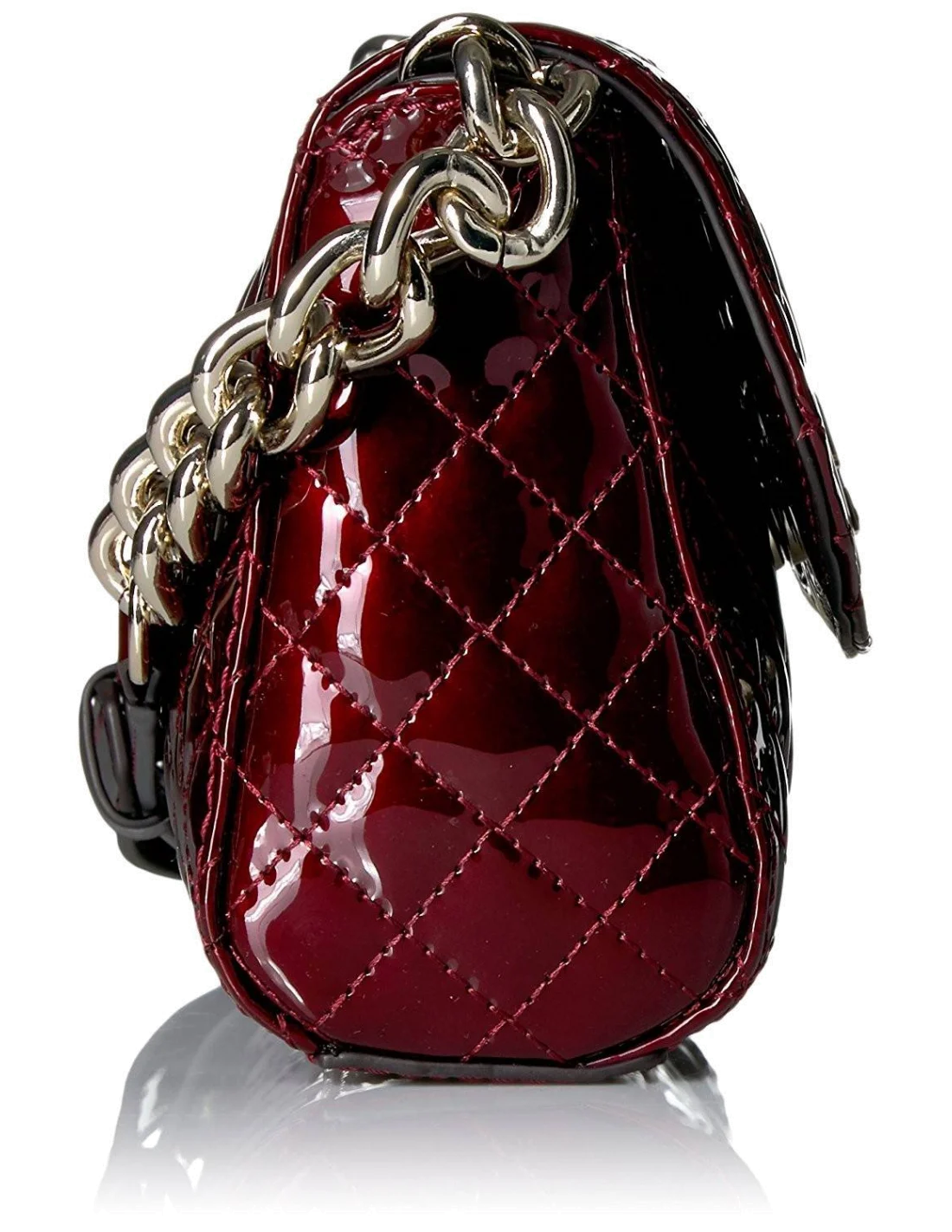 Sac bandoulière Guess G-Lux Bordeaux Brillant vue 3