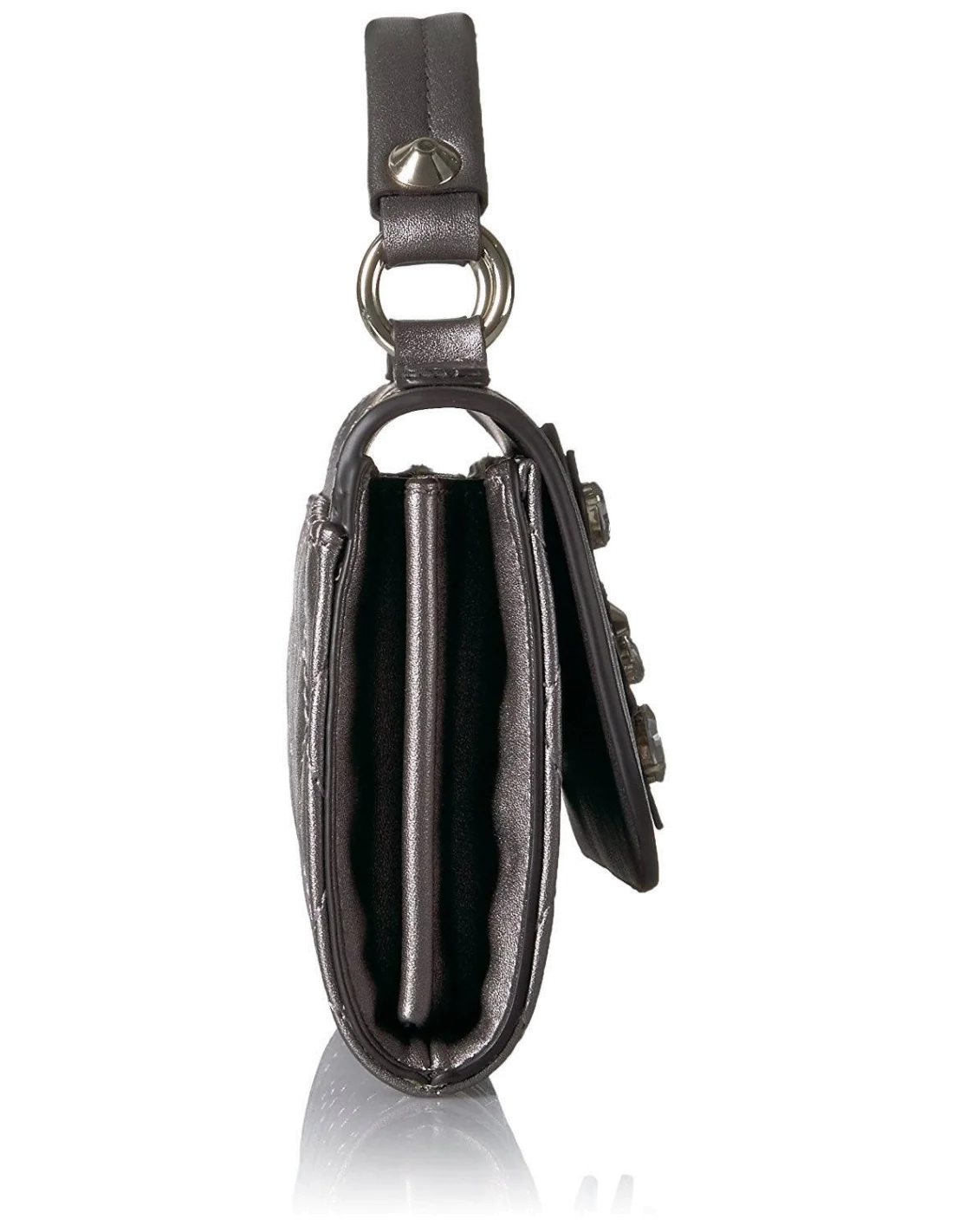 Sac Bandoulière Guess Sibyl Gris Métal vue 3