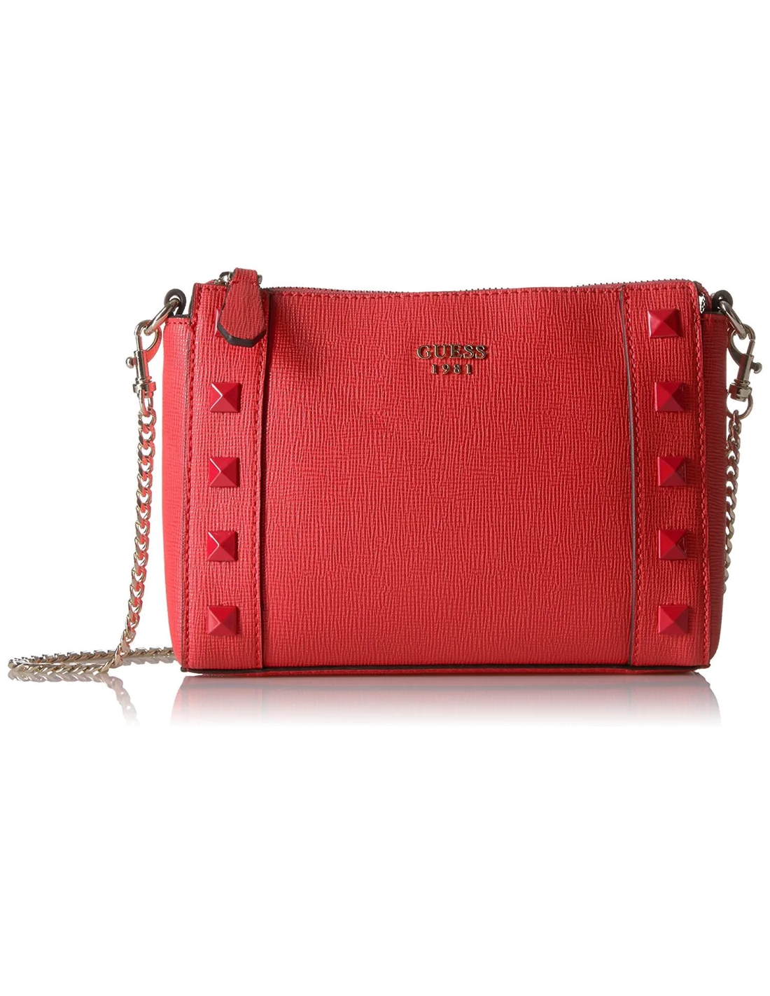 Sac bandoulière Guess Kamryn Saffiano Convertible Rouge