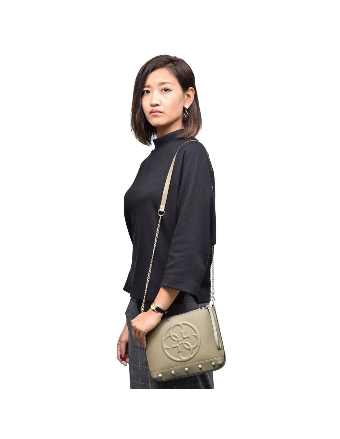 Sac bandoulière Guess Korry Brun vue 4