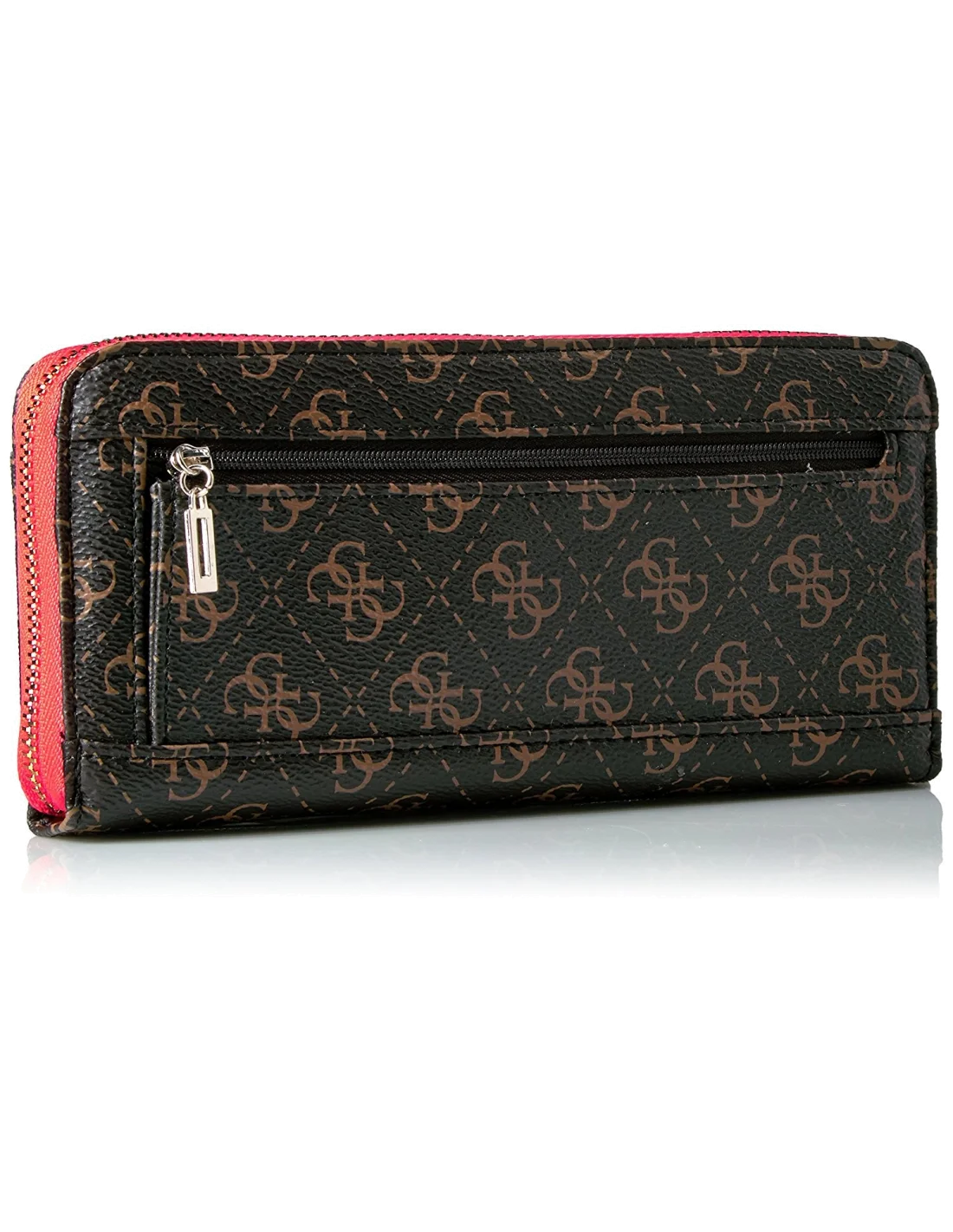 Portefeuille Guess Bobbi Pebble Marron / Rouge vue 2