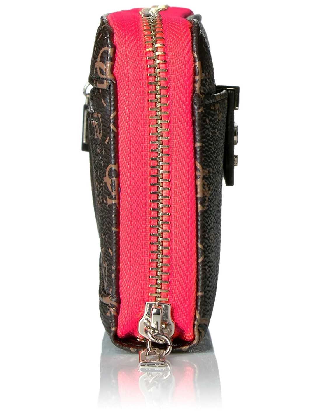 Portefeuille Guess Bobbi Pebble Marron / Rouge vue 3