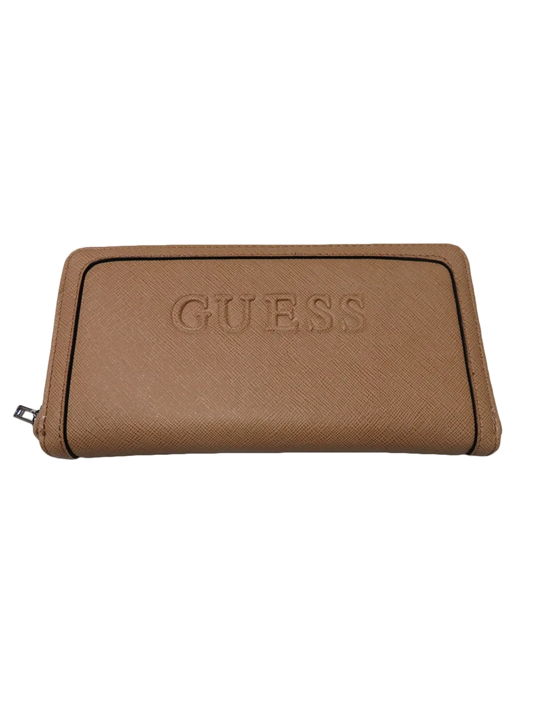 Portefeuille Guess Peak Sand Zippé Marron