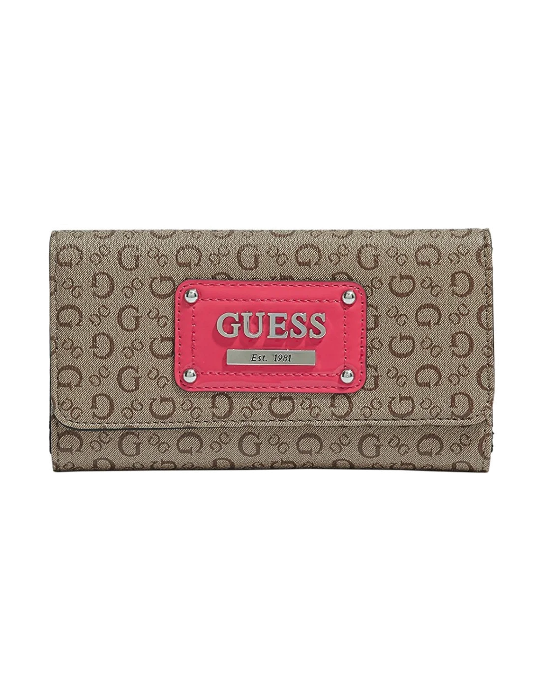 Portefeuille Guess Proposal Signature Marron