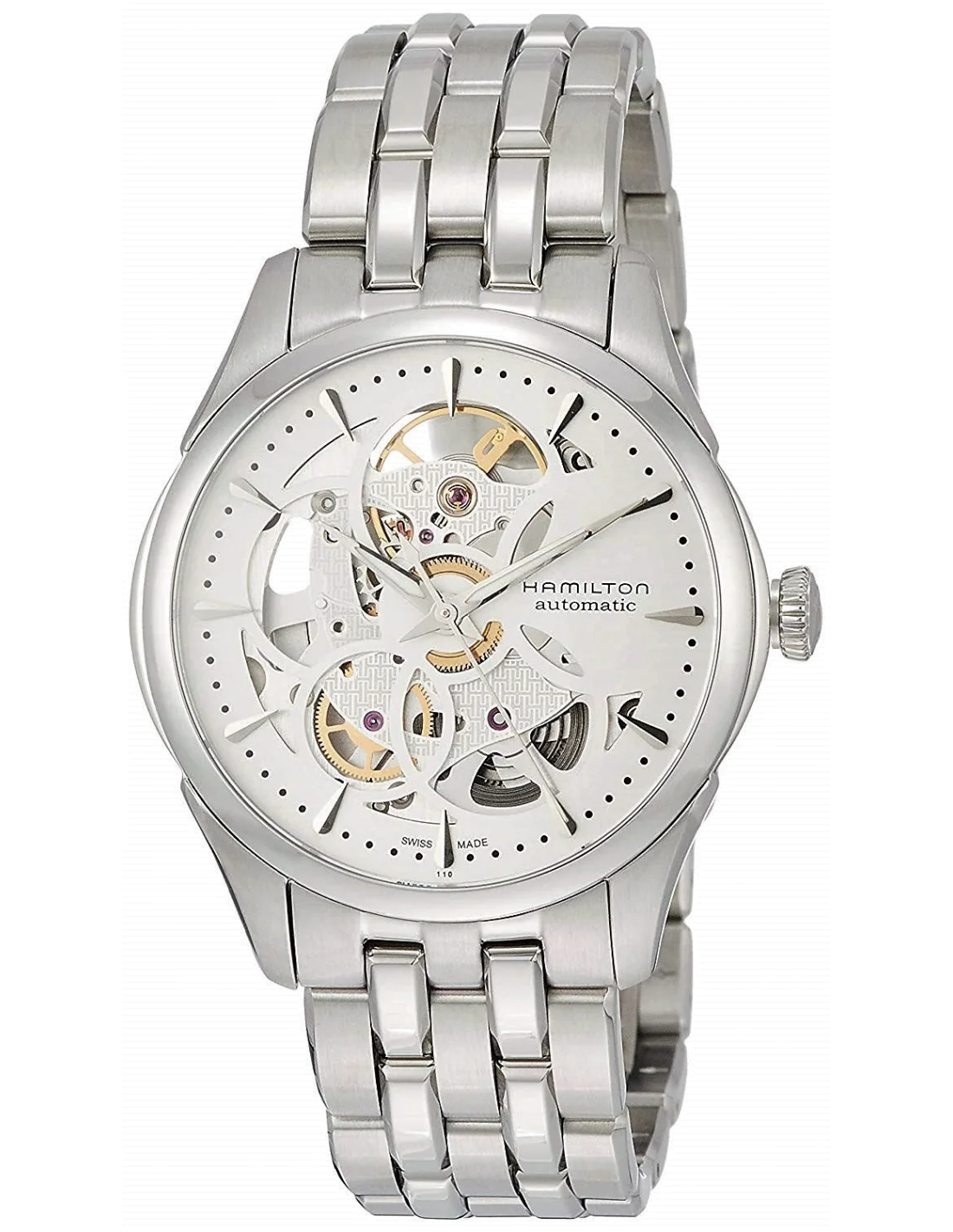 Montre Hamilton H32405111 Jazzmaster Viewmatic Skeleton Lady automatique acier