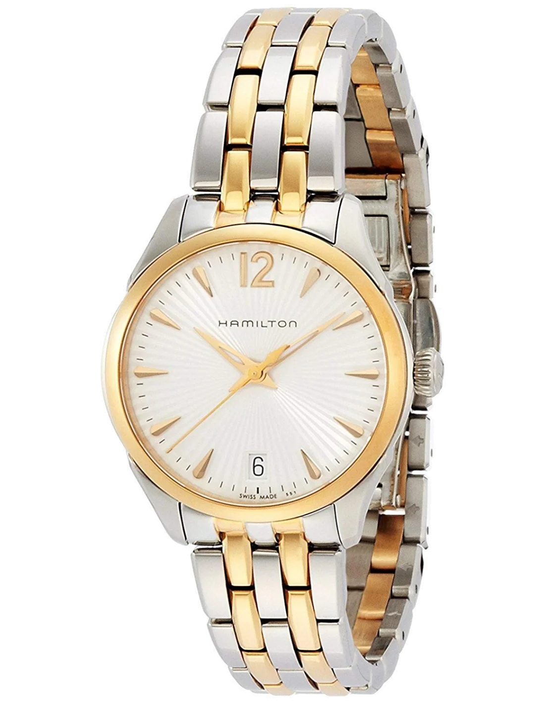 Montre Hamilton H42221155 Jazzmaster Lady Quartz Bicolore Acier et PVD Or rose