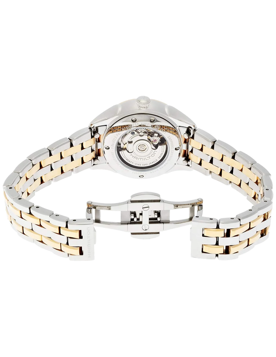 Montre Hamilton H42225151 Jazzmaster Lady Automatique Bicolore acier et PVD or rose vue 2