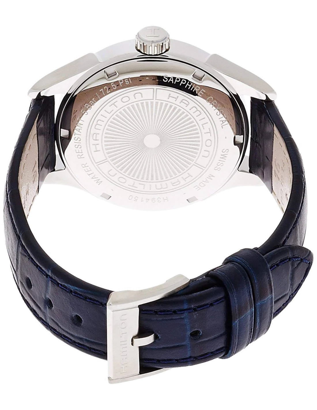 Montre Hamilton H39415654 American Classic Valiant automatique bracelet bleu nuit vue 3