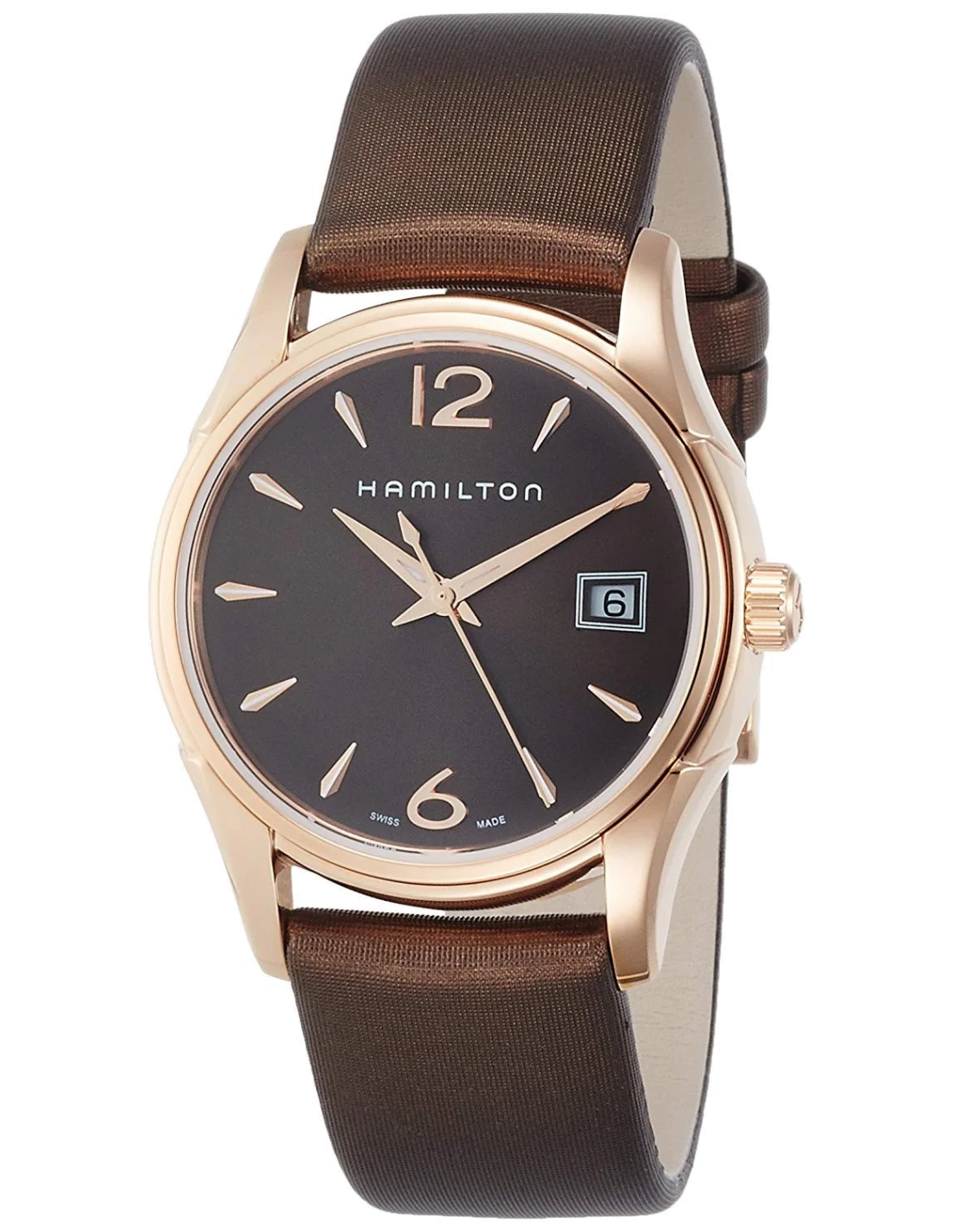 Montre Hamilton H32341975 Jazzmaster Lady quartz acier PVD or rose sur satin 34 mm vue 2