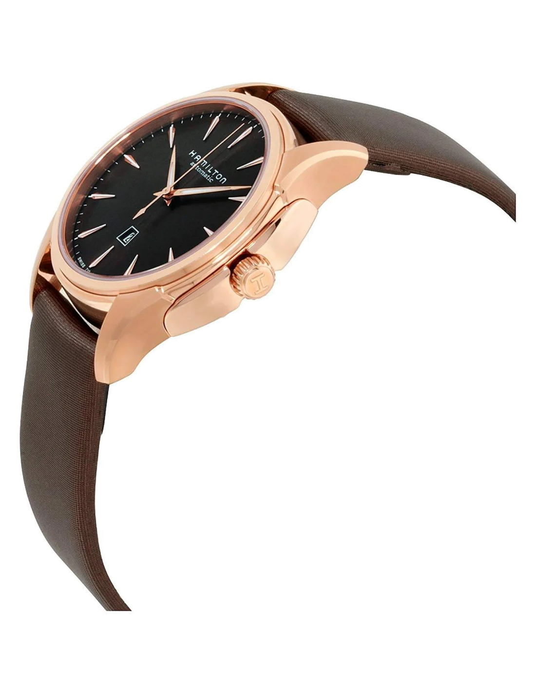 Montre Hamilton H32335971 Jazzmaster Viewmatic automatique acier PVD or rose sur satin 34 mm vue 2