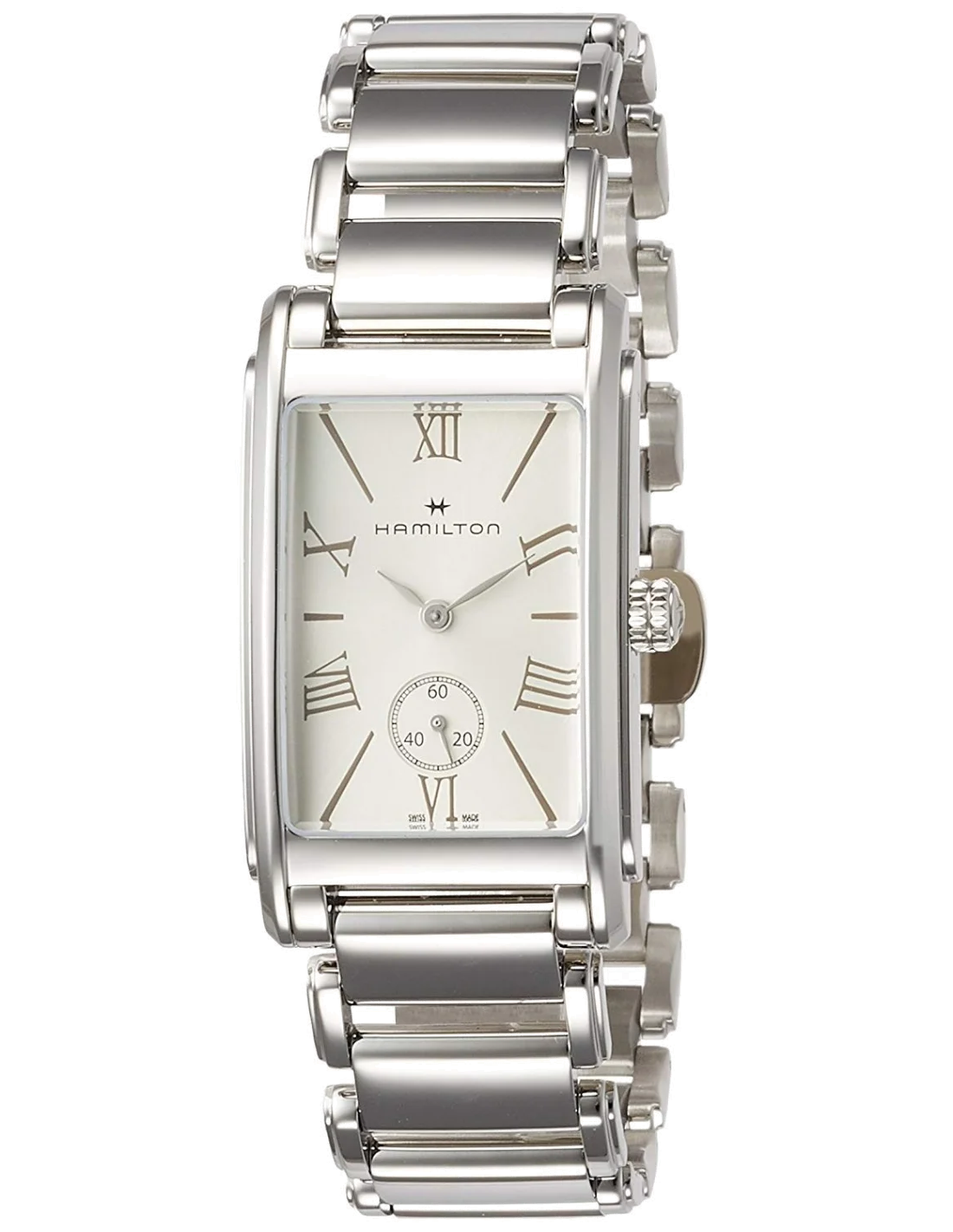 Montre Hamilton H11421114 American Classic Ardmore quartz cadran argenté bracelet acier Large vue 3