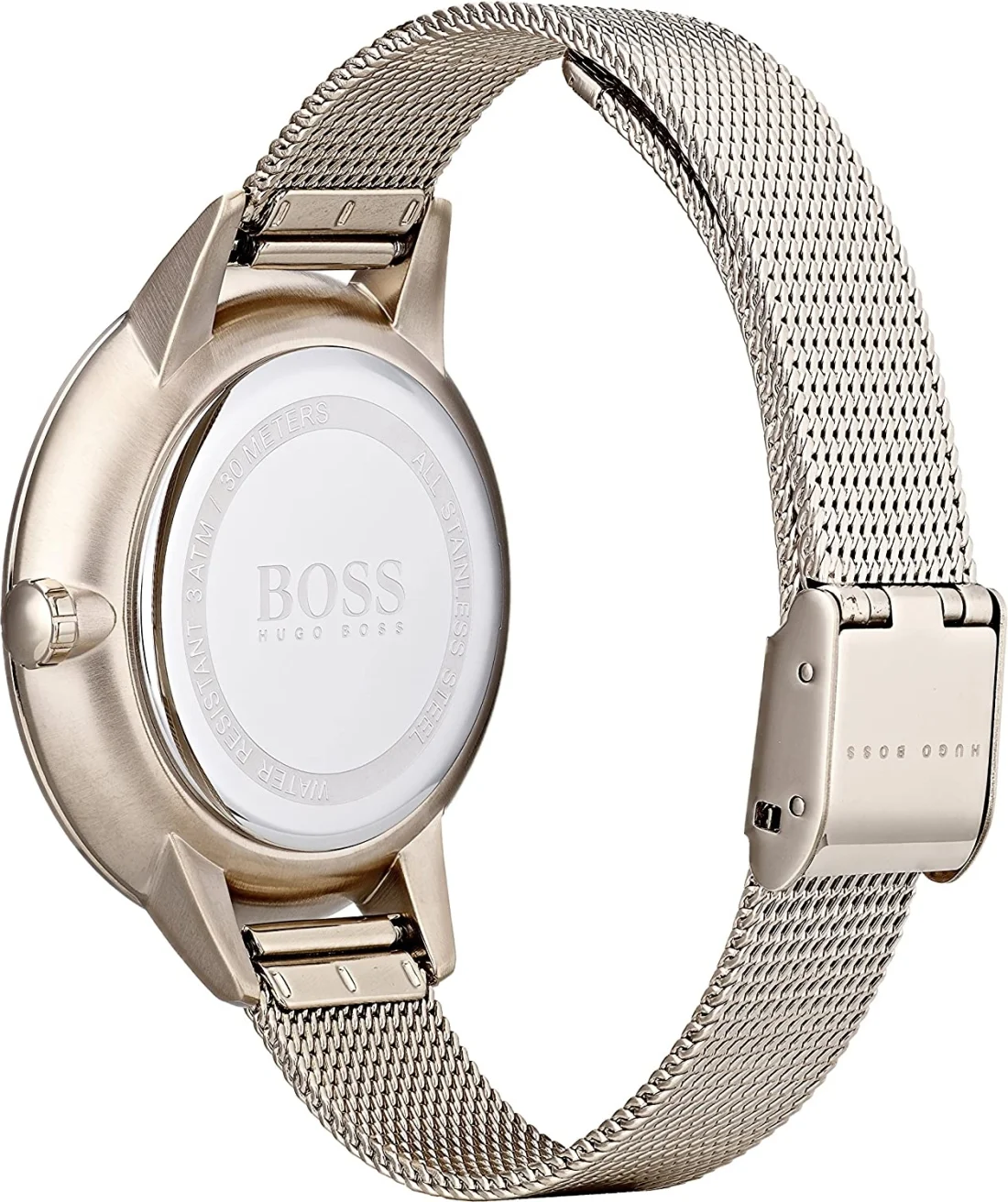 Montre Hugo Boss Symphony 1502424 pour Femme, Cadran Noir, Boîtier et Bracelet Acier Or Rose vue 4