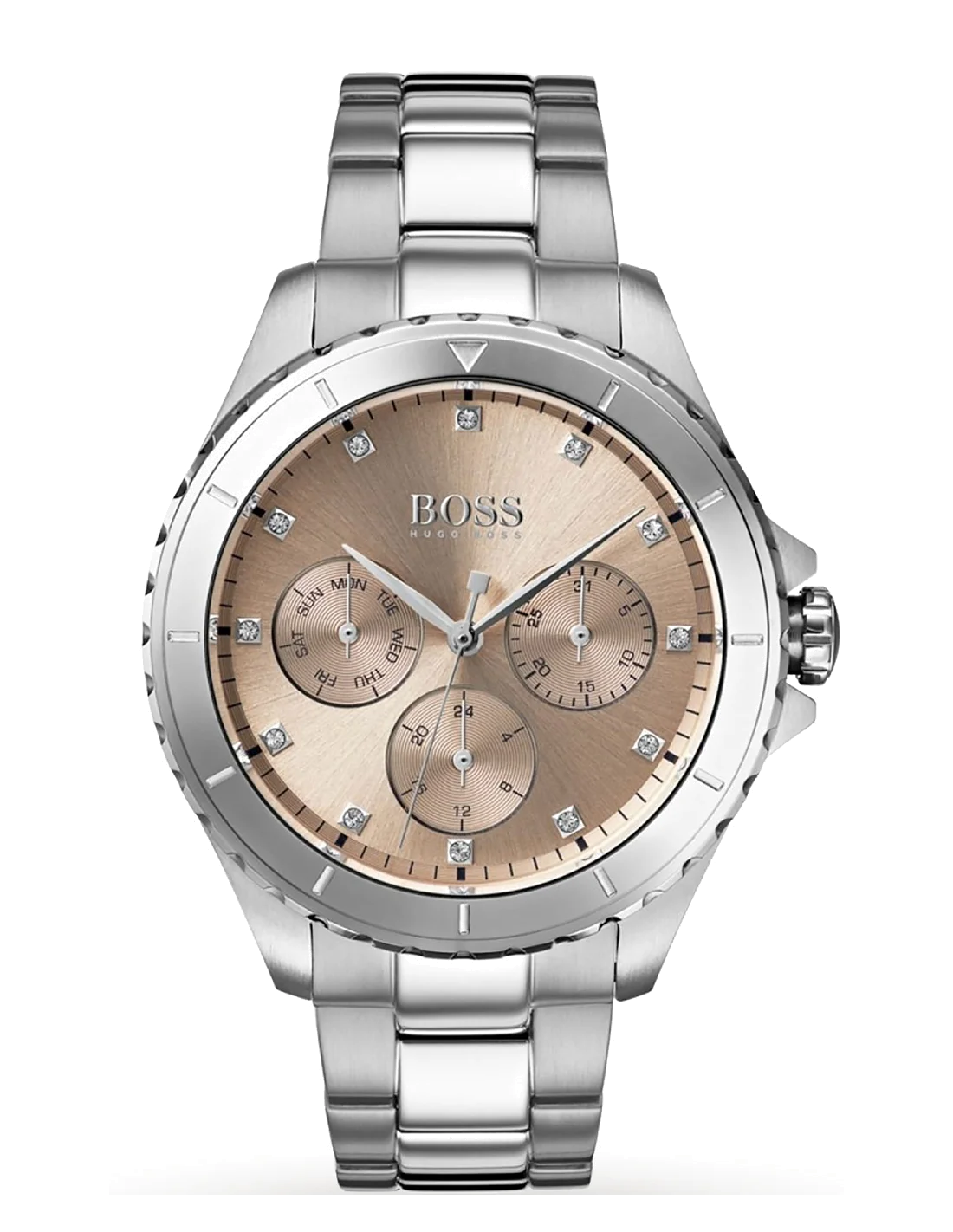 Montre Femme Hugo Boss Premiere 1502444 Acier Argenté Cadran Or Rose