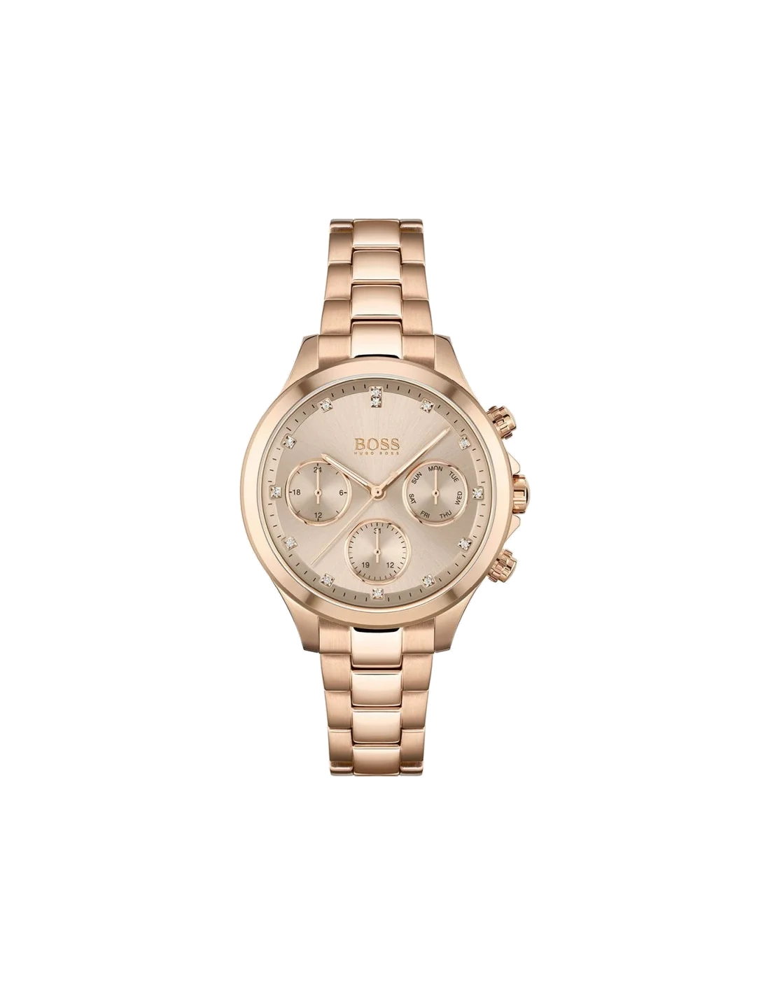 Montre Hugo Boss Hera 1502592 pour Femme en Acier Or Rose avec Cristaux Swarovski
