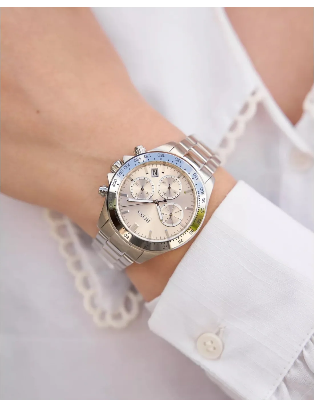 Montre Hugo Boss Sport Lux 1502615 pour Femme, Cadran Rose Corail, Bracelet Acier vue 3