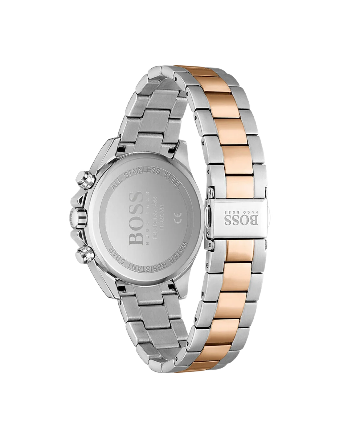 Montre Hugo Boss Sport Lux 1502617 Femme - Cadran Marron Soleillé, Bracelet Acier Bicolore Argent/Or Rose vue 3