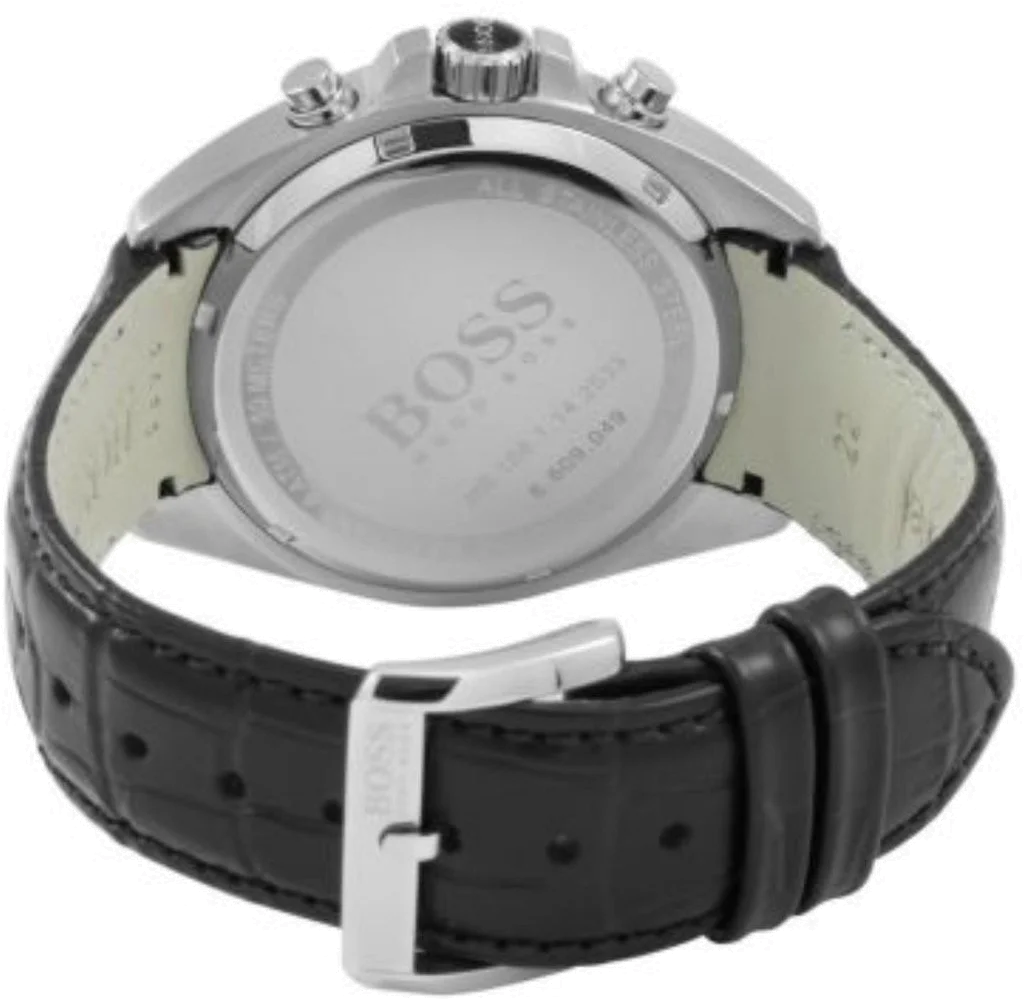 Montre Homme Hugo Boss 1512879 Chrono Driver - Boîtier Acier, Cadran et Bracelet Cuir Noir vue 2