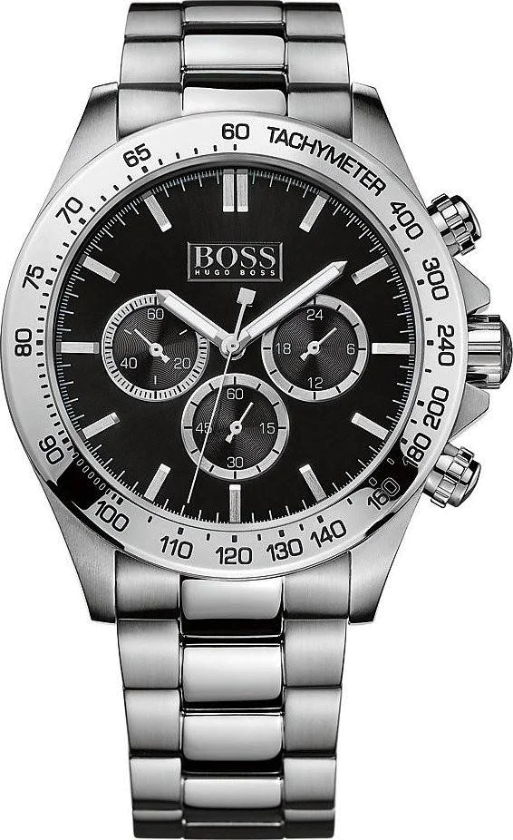 Montre Homme Hugo Boss Sport Ikon 1512965 Cadran Noir Acier Inoxydable