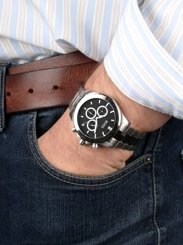 Montre Homme Hugo Boss Sport Ikon 1512965 Cadran Noir Acier Inoxydable vue 3