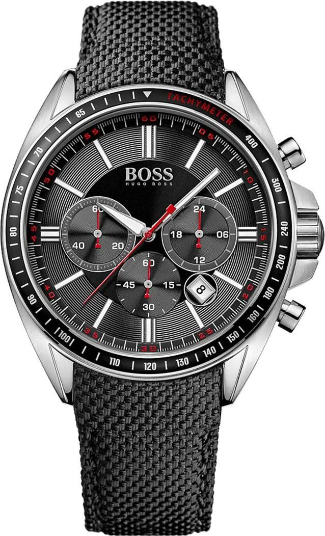 Montre Homme Hugo Boss 1513087 Chronographe Acier & Bracelet Nylon Noir
