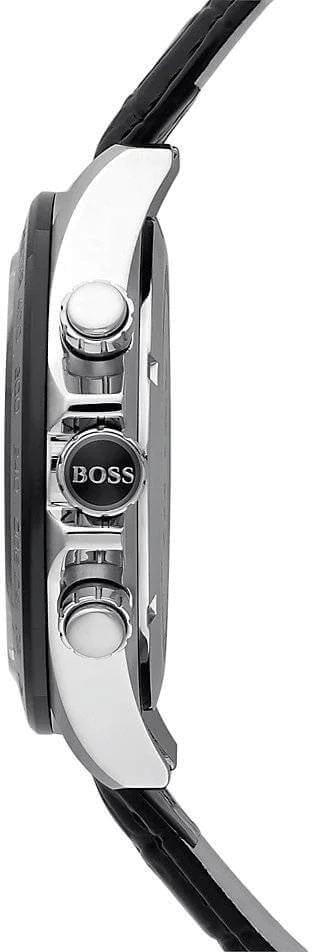 Montre Homme Hugo Boss 1513177 Chronographe Cadran Noir Bracelet Cuir vue 2