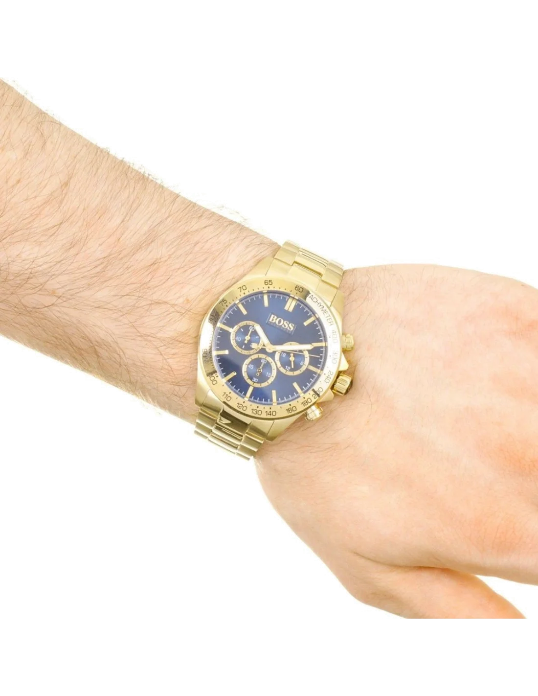 Montre Homme Hugo Boss 1513340 Cadran Bleu Nuit et Boîtier Doré vue 4