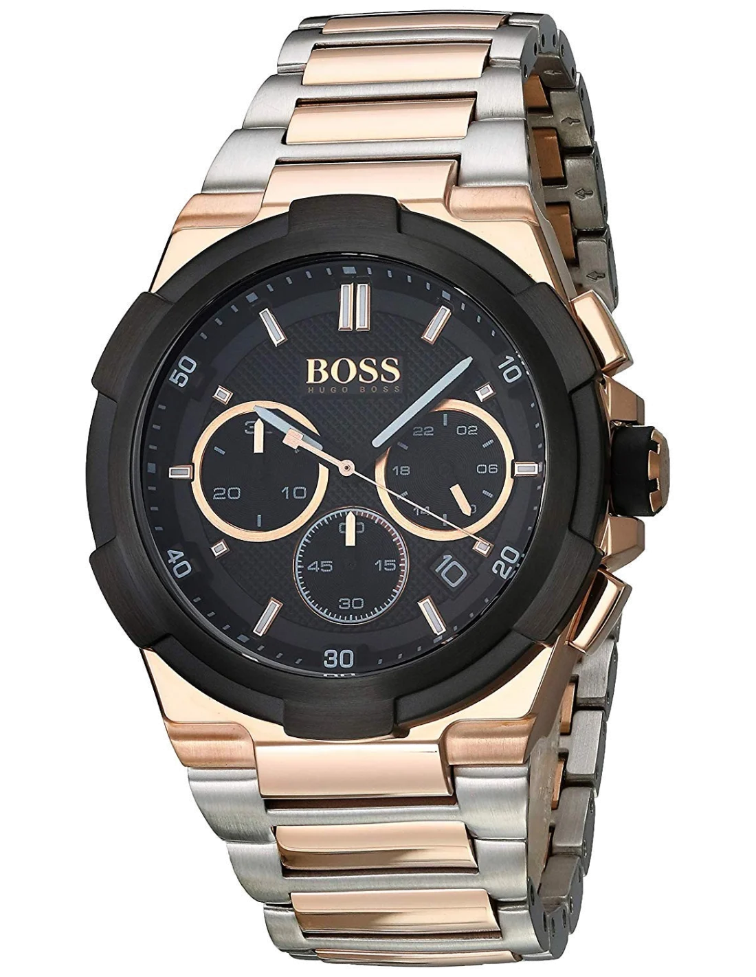 Montre Homme Hugo Boss Supernova 1513358 Acier Bicolore Or et Argent 46mm