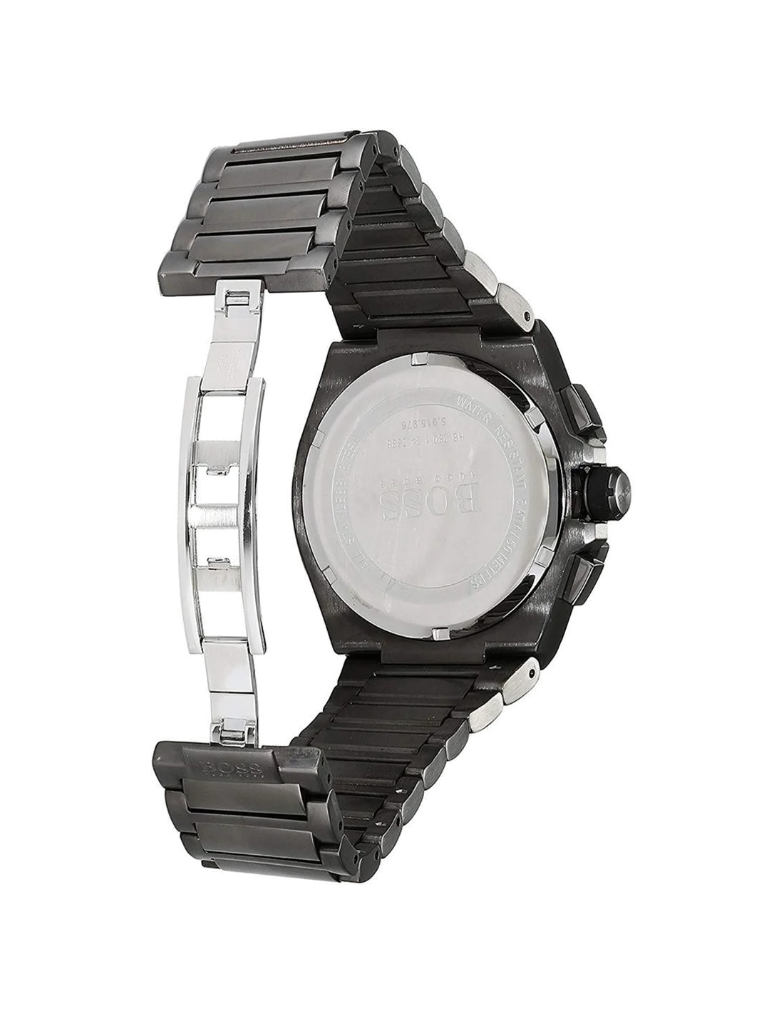 Montre Homme Hugo Boss 1513361 Acier Gris Anthracite Détails Rouges vue 2