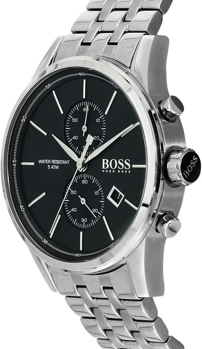 Montre Homme Hugo Boss Jet 1513383, Boîtier Acier Argenté et Cadran Noir vue 3