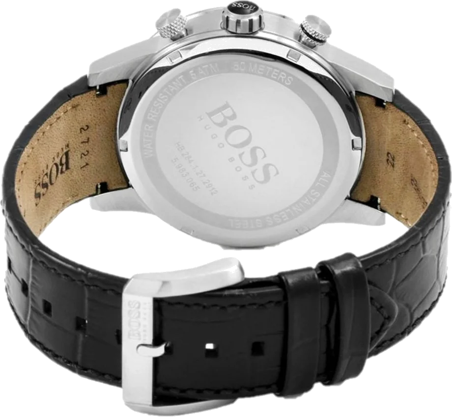 Montre Homme Hugo Boss 1513391 Chronographe Cuir Cadran Bleu Profond vue 3