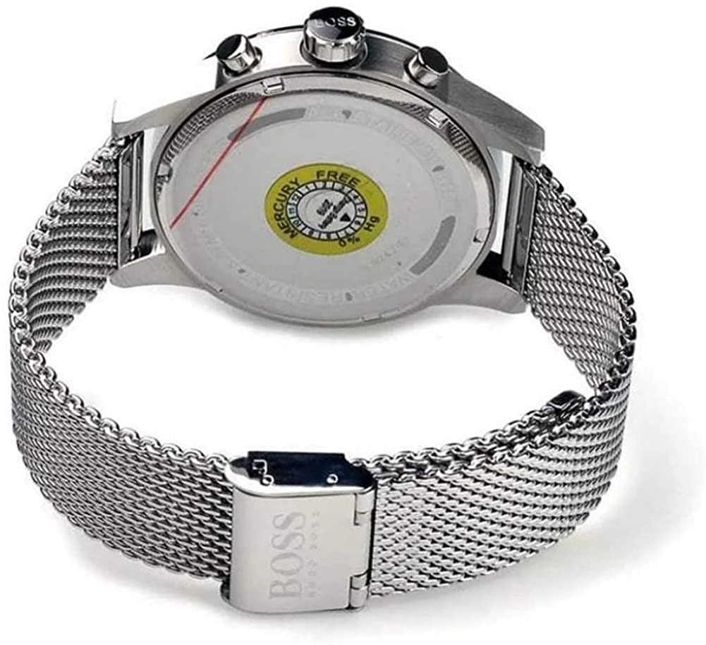 Montre Hugo Boss Homme 1513440 Chronographe Cadran Anthracite Bracelet Maille Milanaise vue 3