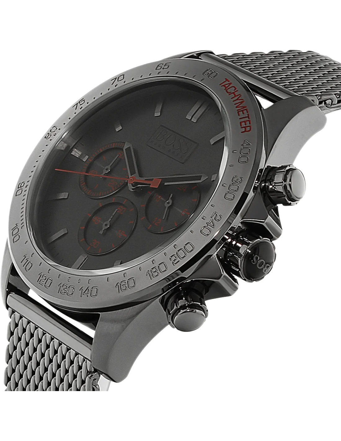 Montre Homme Hugo Boss 1513443 Cadran Gris 44mm Maille Milanaise Acier vue 2