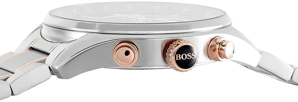 Montre Homme Hugo Boss Grand Prix 1513473 - Cadran Noir, Bracelet Acier Bicolore Argent vue 3