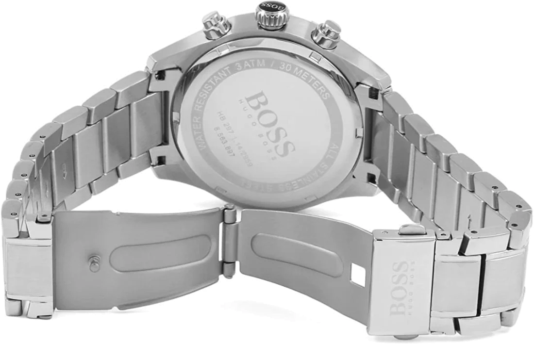 Montre Homme Hugo Boss 1513477 Chronographe Sport Cadran Noir Acier vue 4