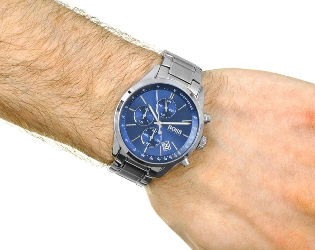 Montre Homme Hugo Boss 1513478 Chronomètre Cadran Bleu Acier vue 4