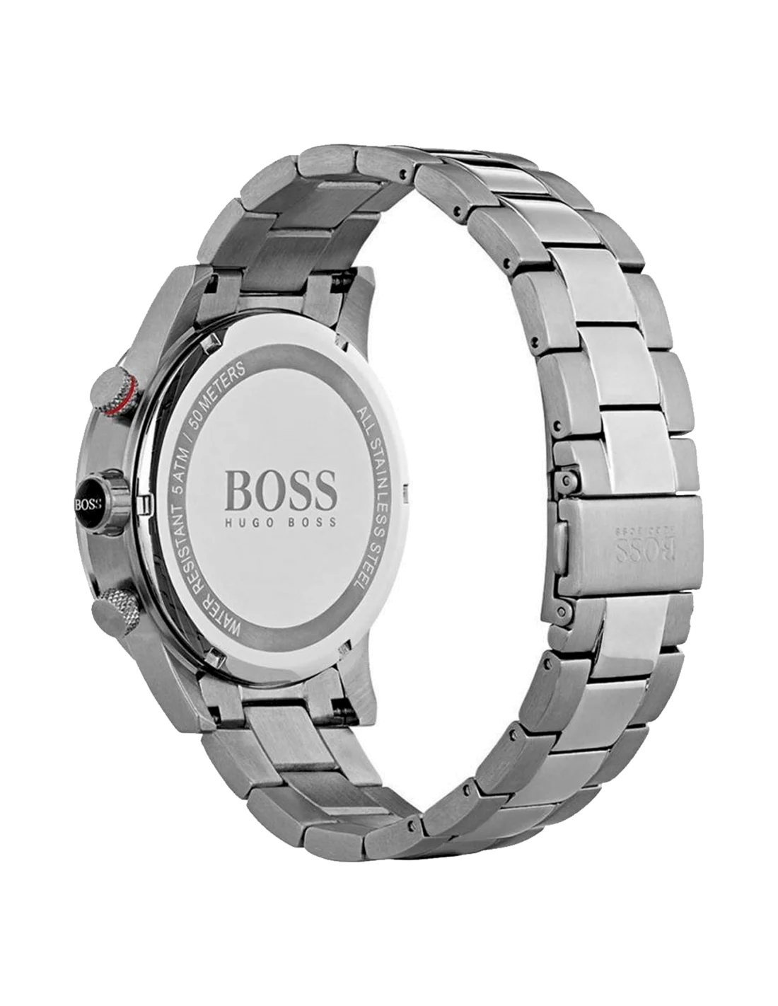 Montre Homme Hugo Boss 1513509 Acier Argenté Cadran Noir et Rouge vue 3